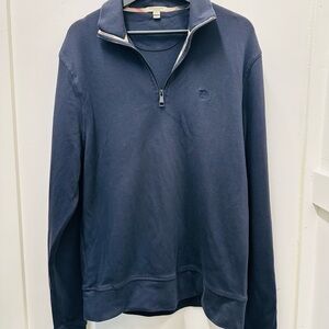 Burberry Brit - Navy blue Cotton 1/2 zip pullover sweater, XL